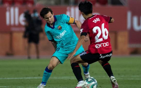 Lionel Messi lidera al Barcelona que viene de golear 0-4 al Mallorca, en el regreso del fútbol en España. FOTO afp