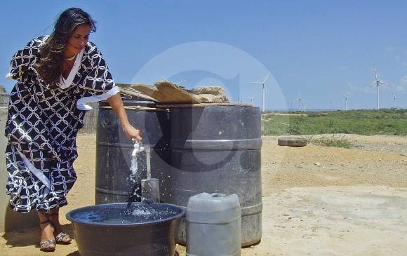 El aumento de la temperatura hará más difícil las condiciones de habitantes de sitios donde escasea el agua, como en La Guajira. FOTO EL COLOMBIANO