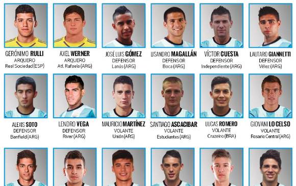 Estos son los convocados por el técnico Julio Olarticoechea. FOTO Cortesía AFA