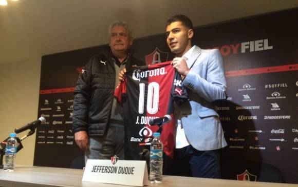 La etapa que inicia Duque en México es la primera para él en el extranjero. FOTO Tomada de Twitter @atlasfc