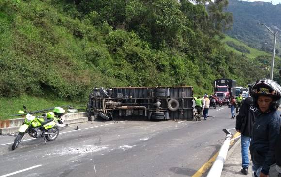 Así se vio el lugar donde se produjo el accidente. FOTO: Guardianes Antioquia