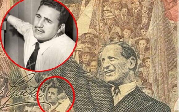 Este es el supuesto Fidel Castro que aparece en segundo plano en el billete de 1.000 pesos. 