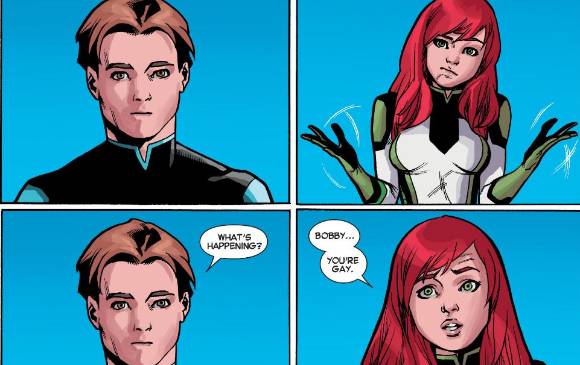 Este fue el cómic de All New X-Men en donde hablaron de la orientación sexual de Iceman. FOTO Tomada de marvel.com