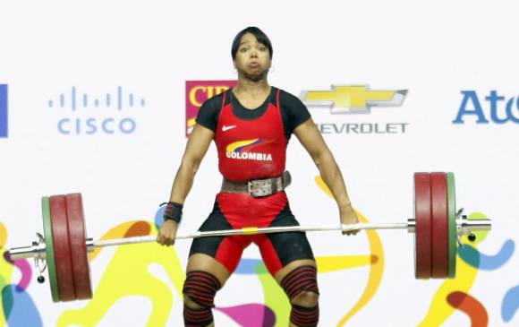 La pesista vallecaucana, Leidy Solís, múltiple medallista con Colombia no estará en los Juegos Suramericanos. FOTO COLPRENSA