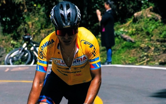 El ciclista Darwin Atapuma era una de las cartas que Colombia Tierra de Atletas tenía para la Vuelta a Antioquia, el equipo ya no participará. FOTO TOMADA DE @ELPUMADARWIN