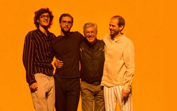 De izquierda a derecha: Tom, Zeca, Caetano y Moreno Veloso. FOTO cortesía