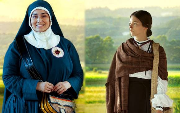 Linda Lucía Callejas y Julieth Restrepo representarán dos etapas de la vida de Laura Montoya. FOTO Cortesía Caracol Televisión
