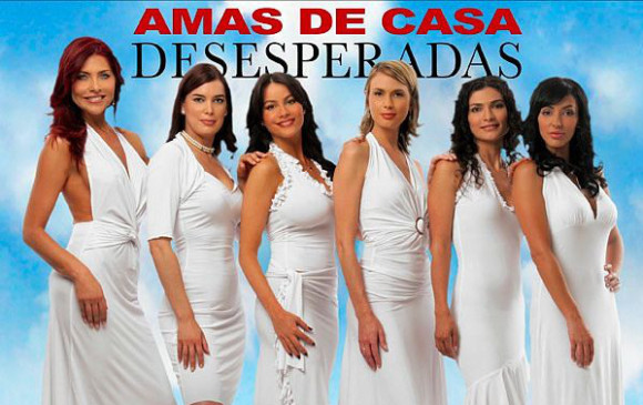 Sofía Vergara, en el centro, hizo parte de esta versión latinoamericana de Desperate Housewives. FOTO Cortesía