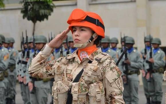 La capitana Ángela Ospina Montealegre pasó por la Primera División del Ejército en Santa Marta, la IV Brigada en Medellín y Batallón de Desminado Humanitario, entre otras unidades. FOTO Cortesía