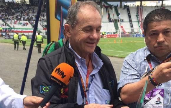 Javier Giraldo Neira, toda una institución en el periodismo deportivo de Colombia. FOTO COLPRENSA