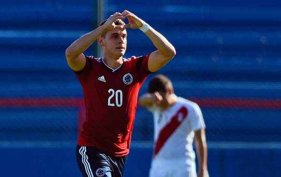 Rafael Santos le dedicó el gol a la novia que tiene hace un año. FOTO reuters