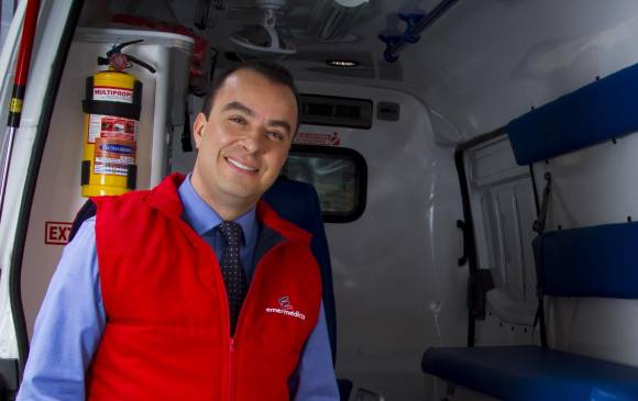 Eduardo Meola, gerente de Emermédica, tiene a la tecnología como su principal aliada de mercado. FOTO Cortesía Emermédica