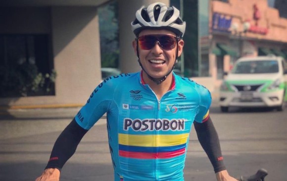 En su primera aparición con la Selección Colombia, el ciclista de Tunja contribuyó con una plata. FOTO Cortesía-coldeportes-zenú