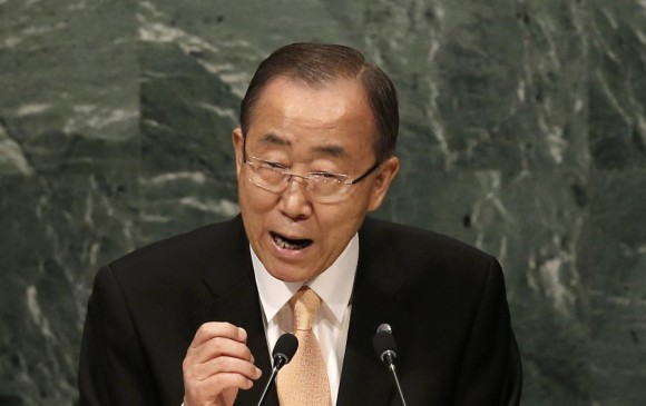 El secretario general de las Naciones Unidas, ONU, Ban Ki-moon. FOTO Reuters