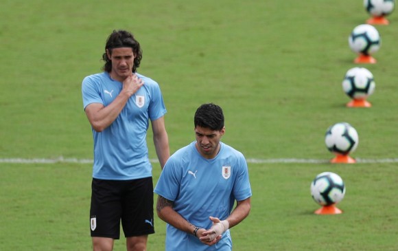 Luis Suárez y Edinson Cavani, aparecen en la tabla de máximos goleadores de la Copa con dos tantos cada uno. FOTO reuters 