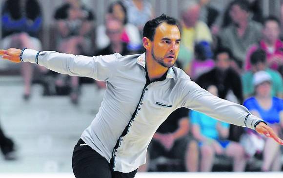 Diego Duque ganó medalla de bronce en el programa libre masculino de los Panamericanos en Toronto . FOTO ap