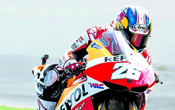 Dani Pedrosa regresa a las pistas del motoGP, después de estar tres válidas por fuera. Marcha 14 con 10 puntos. FOTO cortesía
