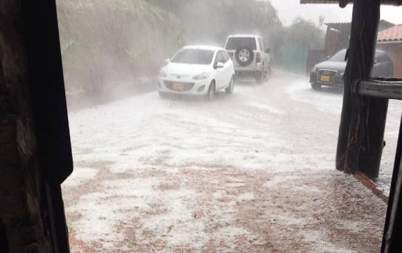 Fuerte granizada en el sur del Valle de Aburrá