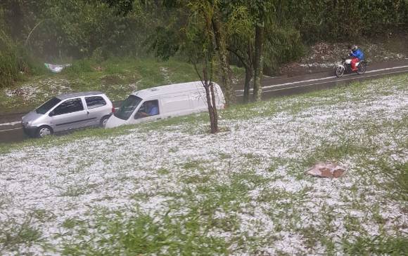 Fuerte granizada en el sur del Valle de Aburrá