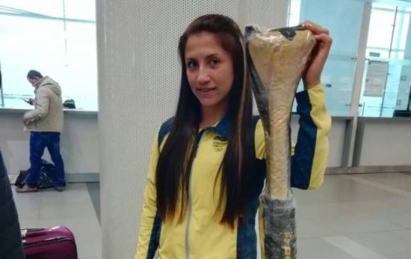 Manuela Gómez, del club Kanogua, esperaba hoy dar la sorpresa en la final de 200 metros júnior. FOTO cortesía Liga Canotaje