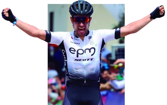 Alexánder Gil (EPM-Scott) ganó la segunda etapa de la Vuelta a Colombia. FOTO CORTESÍA FEDECICLISMO