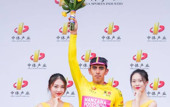 Molano, quien viene de ganar dos etapas en el Tour de Xingtái, en China, es además líder por puntos en esta nueva carrera que disputa. FOTO: CORTESÍA
