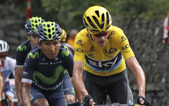 El colombiano Nario Quintana es cuarto en la general a 23 segundos del líder, el británico Chris Froome. FOTO REUTERS