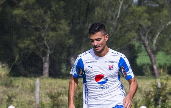 Rodrigo Erramuspe, zaguero central del Independiente Medellín. Este año, en una dura lucha por la titular. FOTO Jaime Pérez