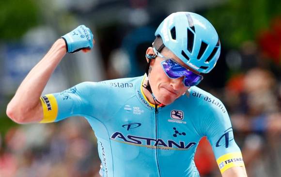 El ciclista Pello Bilbao, del equipo Astana, ganador de la séptima etapa del Giro de Italia. FOTO AFP