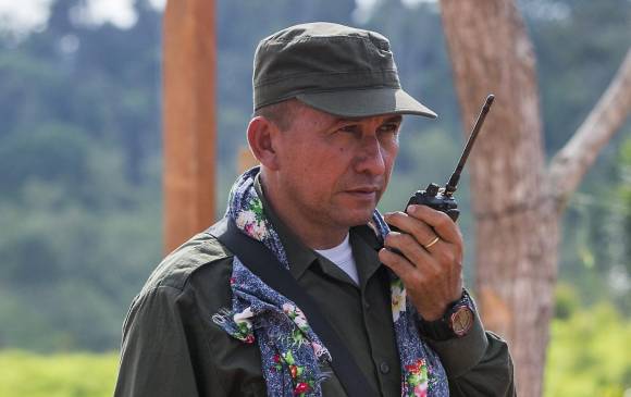 “Baltimore Ortiz” antes de la entrega de las armas de las Farc en Remedios. FOTO: Jaime Pérez