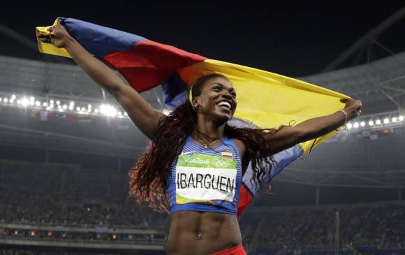 Caterine Ibargüen ganó la segunda medalla de oro para Colombia en Río 2016. FOTO AP
