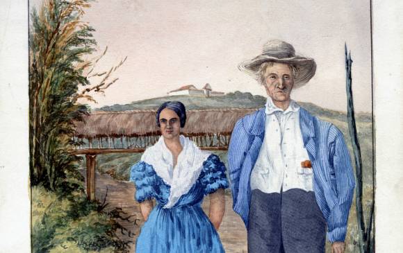 Habitantes de Rionegro en una pintura de la biblioteca. El sitio está disponible en seis idiomas. FOTO Cortesía biblioteca digital mundial