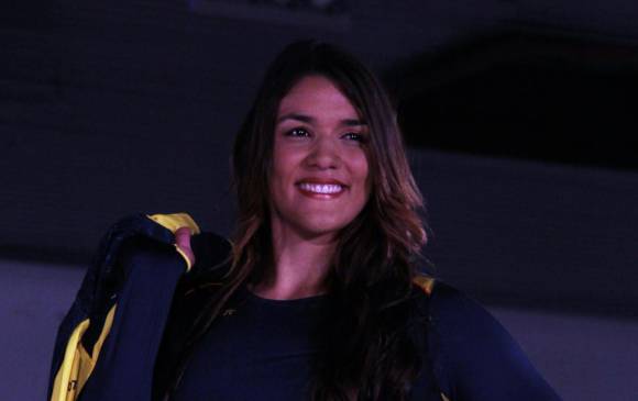 Andrea Olaya, otra joven promesa del deporte colombiano que en Río buscará impresionar con su talento en lucha. FOTO COLPRENSA
