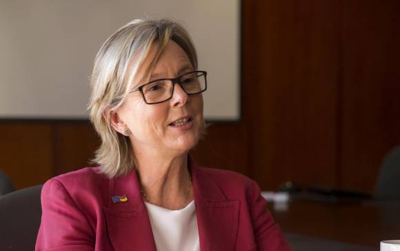 Embajadora de la UE, Patricia Llombart. Foto: Carlos Alberto Velásquez Piedrahíta