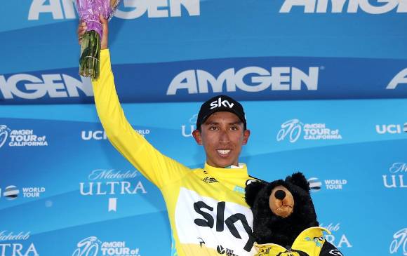 Egan Bernal le dio ayer otro triunfo a su equipo, Sky. Foto cortesía Tour de California.
