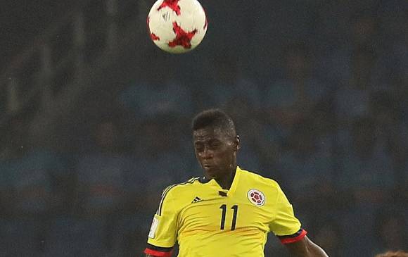Peñaloza (11), figura de Colombia ante India. FOTO EFE