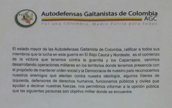 Bajo Cauca, zona roja para líderes políticos