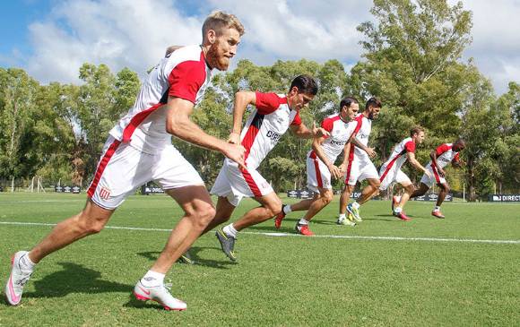 Uno de los últimos entrenamientos de Estudiantes previo al duelo de hoy ante el verde. FOTO cortesía estudiantes de la plata