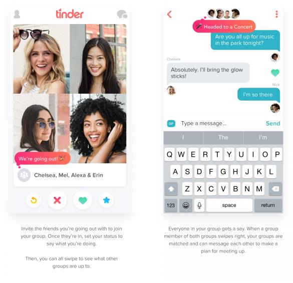 Tinder Social permite que sus miembros formen grupos y contacten con otros para ir a cualquier parte. FOTO Tinder