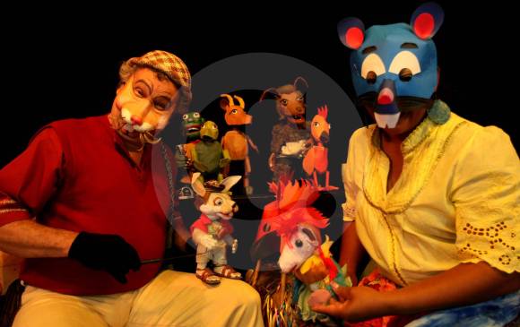 Caretas, de San Cristóbal, es teatro de títeres y cuentería infantil. El Festicolorín llega a la novena edición. FOTO Jaime Pérez