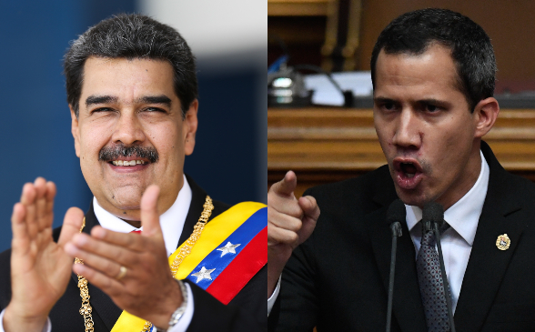 Nicolás Maduro cuenta con el respaldo de las Fuerzas Armadas, pero es desconocido como presidente por cerca de 60 países que consideran a Juan Guaidó como mandatario interino. FOTO afp