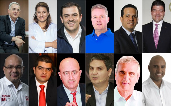 Álvaro Uribe Vélez - Paola Holguín - Santiago Valencia - Nicolás Pérez - Carlos A. Trujillo - Juan Diego Gómez - Iván Darío Agudelo - Julían Bedoya - Germán Darío Hoyos - Juan Felipe Lemos - Luis Iván Marulanda - Juan Luis Castro C. FOTOS colprensa Y el colombiano