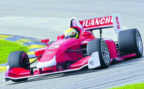“Para llegar a la Indy Car tenemos que dejar una marca en la Indy Lights y hacer un poco de ruido”, dice Juan Diego Piedrahíta en relación con sus metas de mediano plazo. FOTO CORTESÍA 