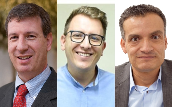 De izquierda a derecha: Juan Carlos Archila; Alejandro Arias y Darío Amar. Ruta N empieza la renovación. FOTOS CORTESÍA