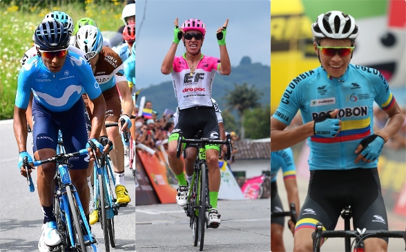 Nairo Quintana - Rigoberto Urán - Cristian Camilo MuñozFOTOS EFE y cortesía