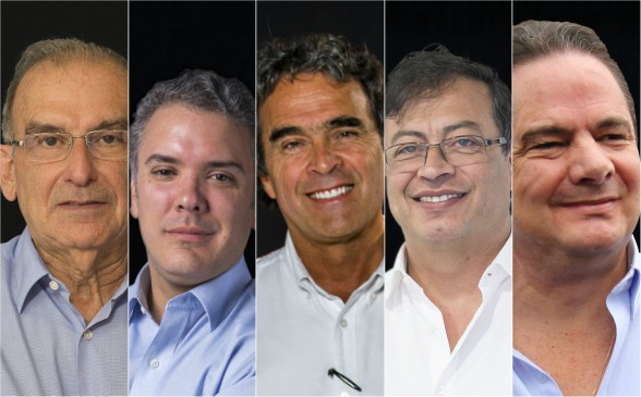 Humberto de la Calle - iván Duque - Sergio Fajardo - Gustavo Petro - Germán Vargas