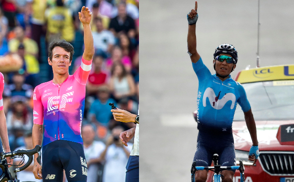 Junto a Járlinson Pantano y Fernando Gaviria, Rigoberto Urán y Nairo Quintana son los únicos colombianos con triunfos de etapa en el Tour en los últimos 17 años. FOTO juan . sánchez y efe