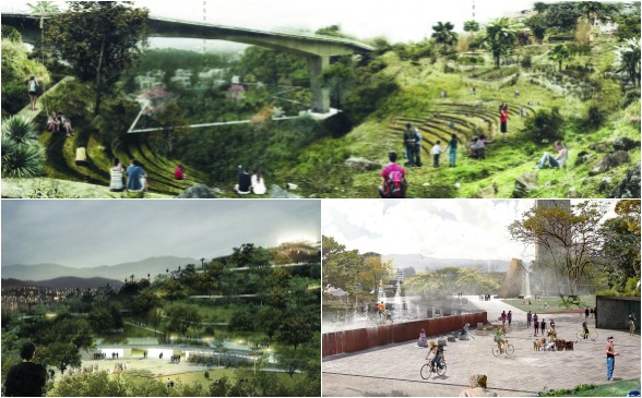 Estas son las tres propuestas ganadoras en el Concurso Público Internacional de Urbanismo y Paisajismo Centro Cívico de Medellín. FOTOS cortesía