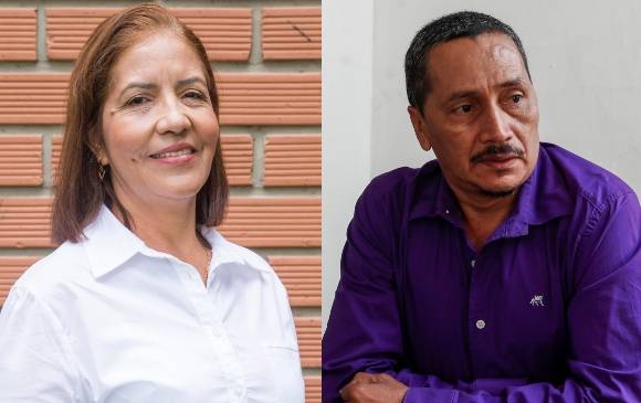 La candidata al Concejo de Medellín, Francy María Orrego, y el candidato a la Asamblea de Antioquia, Elmer Arrieta por la Farc. FOTO carlos alberto velásquez - esteban vanegas