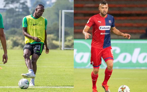 Baldomero Perlaza y Andrés Cadavid, ambos refuerzos de Nacional y Medellín, que dejaron una buena imagen en la primera fecha de la Liga Águila-2. FOTOs Juan A. Sánchez y Edwin Bustamante